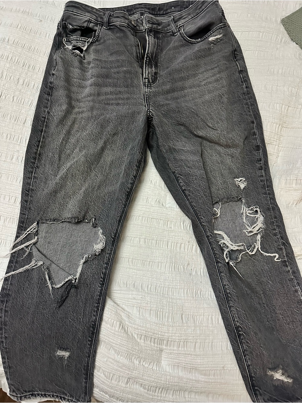 American Eagle Outfitters Black Faded Denim Jeans